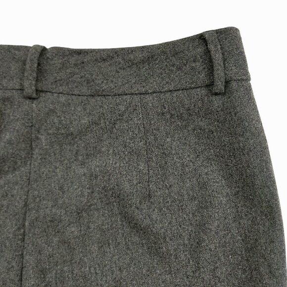 Banana Republic Trousers Womens 10 Gray Wool Blend Flat Front Academia Office - Picture 8 of 10